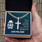Artisan Cross Necklace For My Dad on Cuban Chain w/ MC
