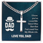 Artisan Cross Necklace For My Dad on Cuban Chain w/ MC