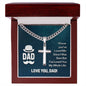 Artisan Cross Necklace For My Dad on Cuban Chain w/ MC
