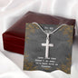 Stainless Cross Necklace For My Wife w/ MC