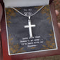 Stainless Cross Necklace For My Wife w/ MC